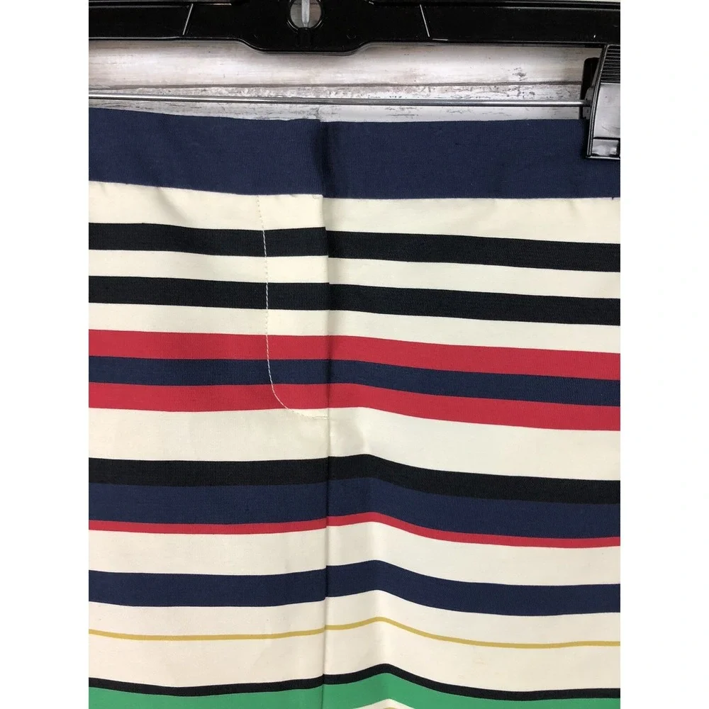 J Crew Skirt  Women's Size  6 Striped‎ Cotton Preppy Mini Pockets style 31492